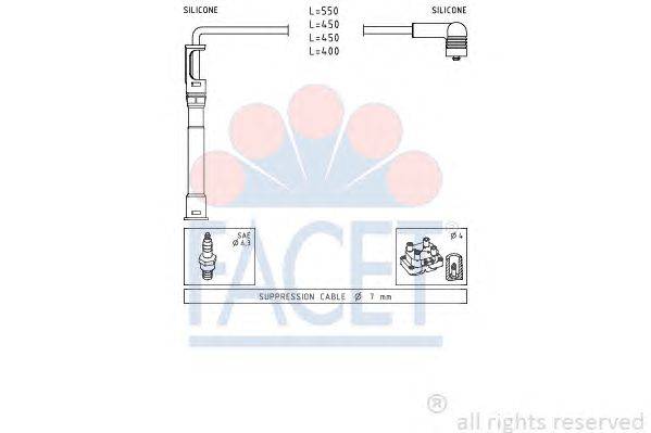 Комплект проводов зажигания FACET 49681