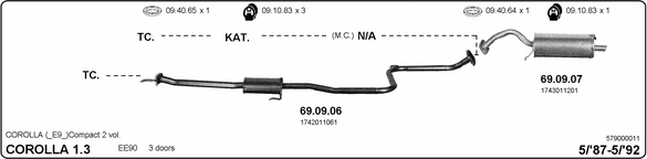 Система выпуска ОГ IMASAF 579000011