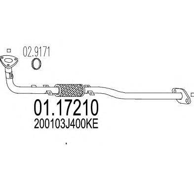 Труба выхлопного газа MTS 01.17210