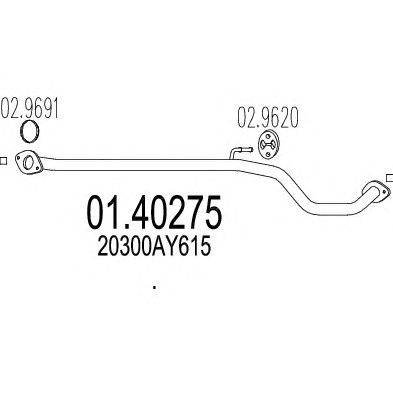 Труба выхлопного газа MTS 01.40275