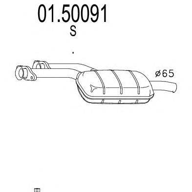 Средний глушитель выхлопных газов MTS 01.50091