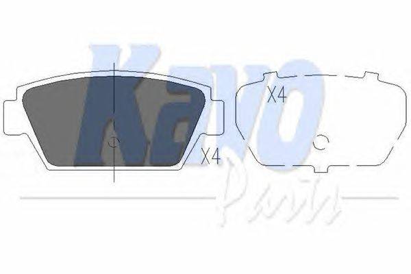 Комплект тормозных колодок, дисковый тормоз KAVO PARTS KBP-3010