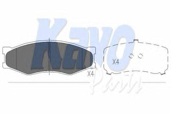 Комплект тормозных колодок, дисковый тормоз KAVO PARTS KBP-6522