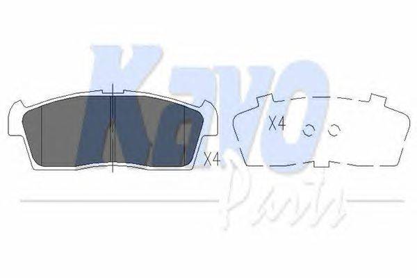 Комплект тормозных колодок, дисковый тормоз KAVO PARTS KBP-8521
