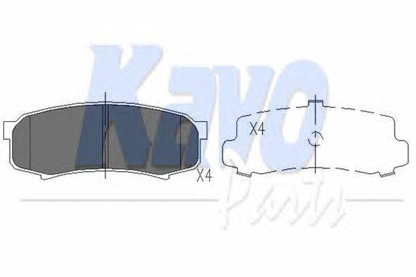 Комплект тормозных колодок, дисковый тормоз KAVO PARTS KBP-9007