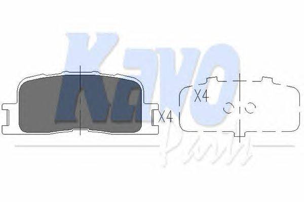 Комплект тормозных колодок, дисковый тормоз KAVO PARTS KBP-9077