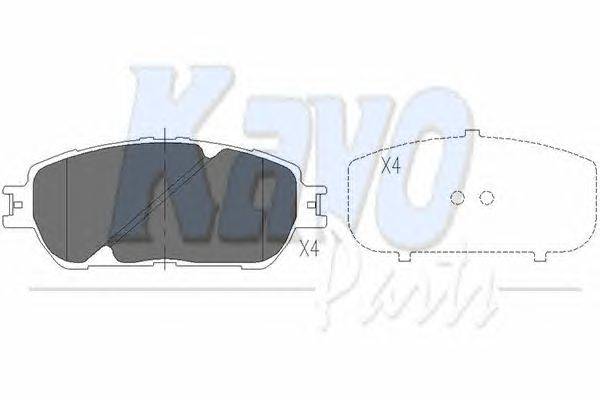 Комплект тормозных колодок, дисковый тормоз KAVO PARTS KBP9090