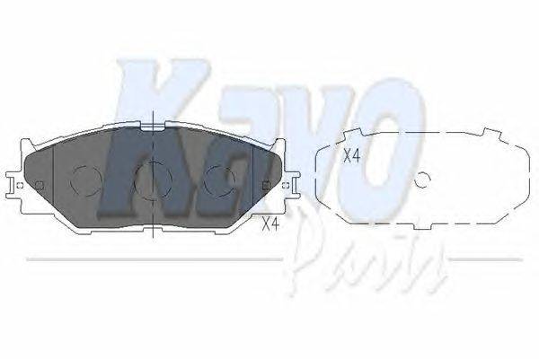 Комплект тормозных колодок, дисковый тормоз KAVO PARTS KBP9094