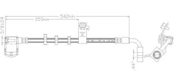 Тормозной шланг SPIDAN 340536