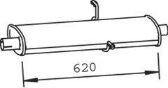 Средний глушитель выхлопных газов DINEX 36332