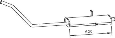 Предглушитель выхлопных газов DINEX 36345