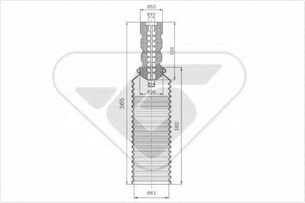 Пылезащитный комилект, амортизатор HUTCHINSON KP063