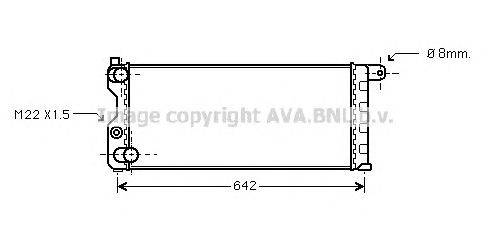 Радиатор, охлаждение двигателя AVA QUALITY COOLING FT2074