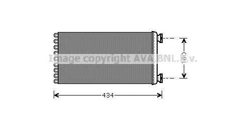 Теплообменник, отопление салона AVA QUALITY COOLING MN6022