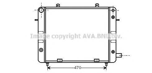 Радиатор, охлаждение двигателя AVA QUALITY COOLING OL2072