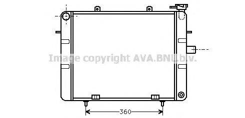 Радиатор, охлаждение двигателя AVA QUALITY COOLING OL2124