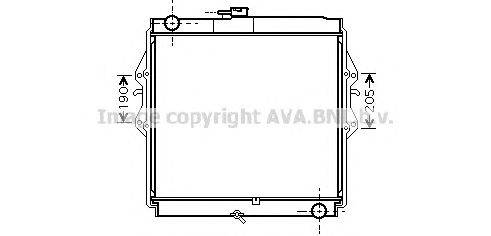 Радиатор, охлаждение двигателя AVA QUALITY COOLING TOA2460