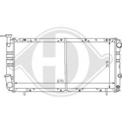 Радиатор, охлаждение двигателя DIEDERICHS 8135106
