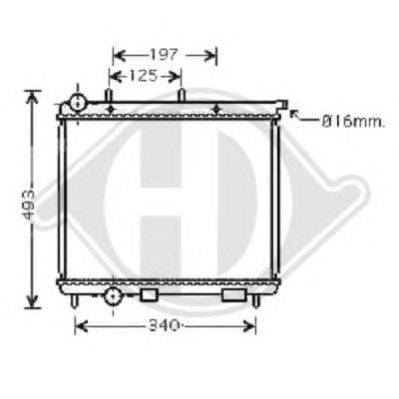 Радиатор, охлаждение двигателя DIEDERICHS 8400502