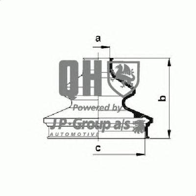 Комплект пылника, приводной вал JP GROUP QJB835