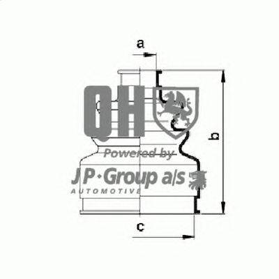 Комплект пылника, приводной вал JP GROUP QJB845