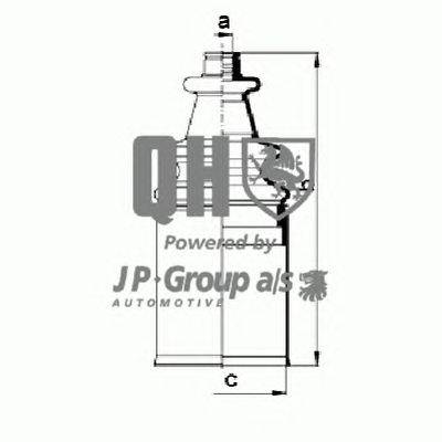 Комплект пылника, приводной вал JP GROUP QJB950