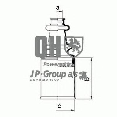 Комплект пылника, приводной вал JP GROUP QJB379