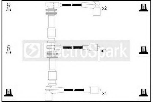 Комплект проводов зажигания STANDARD OEK987