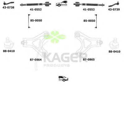 Подвеска колеса KAGER 800148