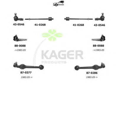 Подвеска колеса KAGER 800176