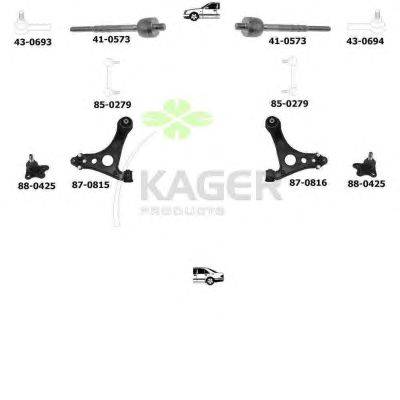 Подвеска колеса KAGER 800206