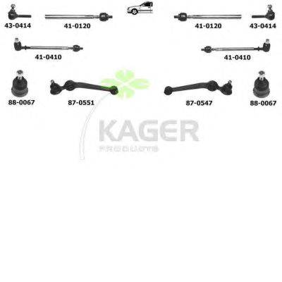 Подвеска колеса KAGER 800250