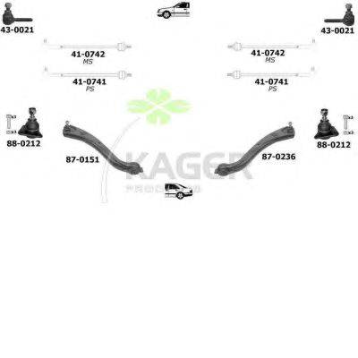 Подвеска колеса KAGER 800478