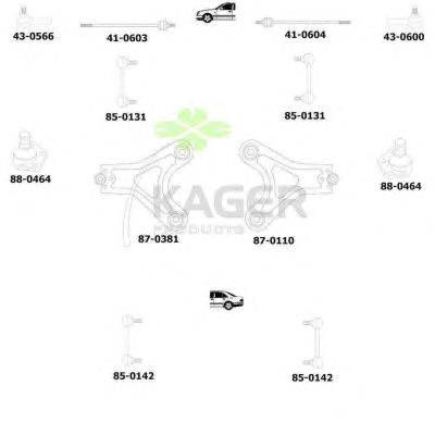 Подвеска колеса KAGER 800623