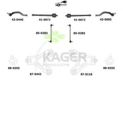 Подвеска колеса KAGER 800640