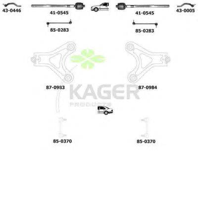 Подвеска колеса KAGER 800826