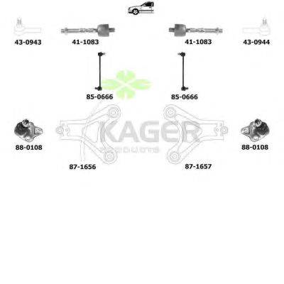 Подвеска колеса KAGER 801008