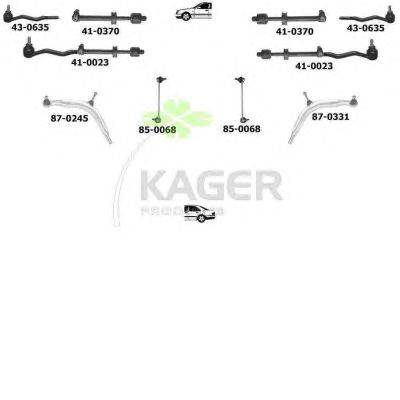 Подвеска колеса KAGER 801078