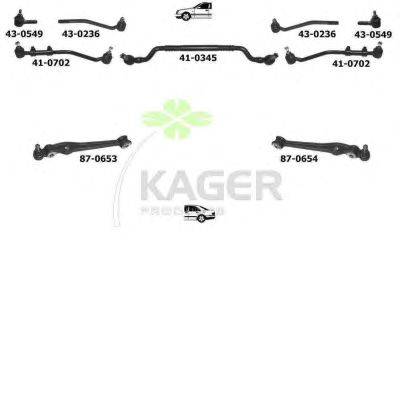 Подвеска колеса KAGER 801090