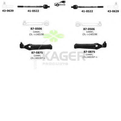 Подвеска колеса KAGER 801265