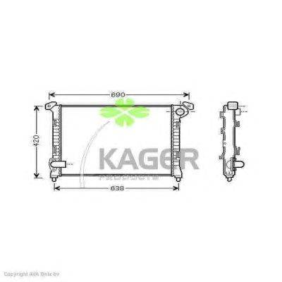 Радиатор, охлаждение двигателя KAGER 31-0150