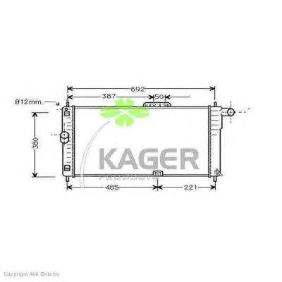 Радиатор, охлаждение двигателя KAGER 31-0299