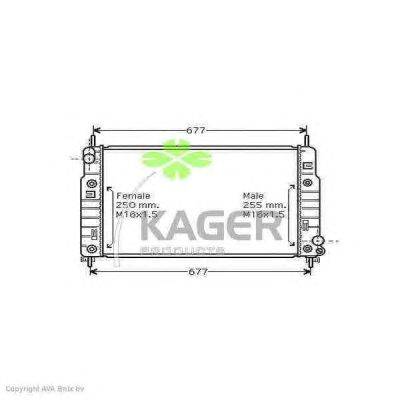 Радиатор, охлаждение двигателя KAGER 310350