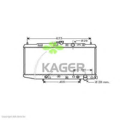Радиатор, охлаждение двигателя KAGER 310478