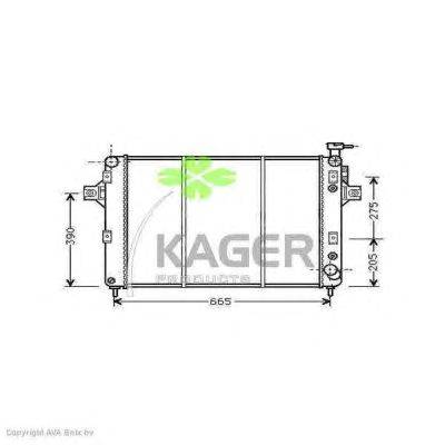 Радиатор, охлаждение двигателя KAGER 31-0553