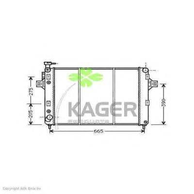 Радиатор, охлаждение двигателя KAGER 31-0555
