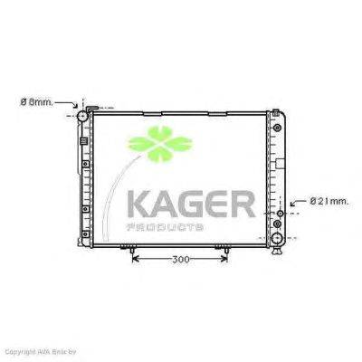 Радиатор, охлаждение двигателя KAGER 31-0613