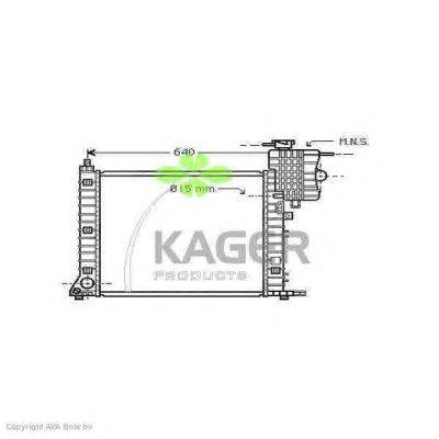 Радиатор, охлаждение двигателя KAGER 31-0633