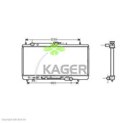 Радиатор, охлаждение двигателя KAGER 310710