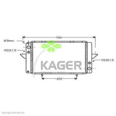 Радиатор, охлаждение двигателя KAGER 310912